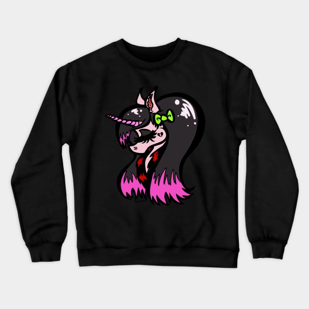 Emo Unicorn Crewneck Sweatshirt by Jan Grackle